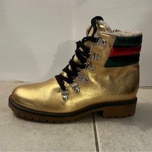 AUTHENTIC GUCCI Gold Fashion Boots.